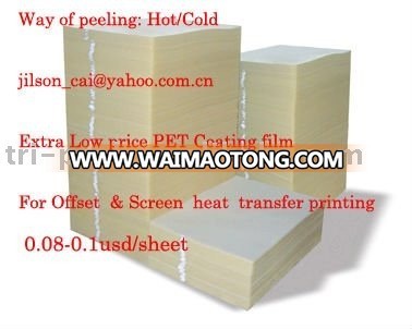 Screen printing PET Heat Transfer Coated Film